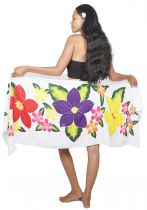 Mini paréos monettes blanc