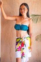 Mini paréos monettes blanc