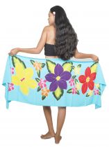 Mini paréos monettes bleu turquoise