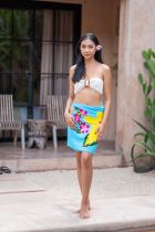 Mini paros monettes bleu turquoise