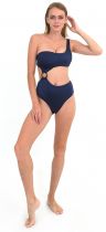 Monokini asymètrique bleu marine