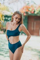 Monokini asymètrique bleu marine