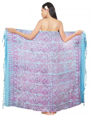 Paro Batik Bioko bleu et mauve