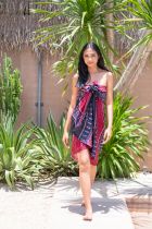 Paréo battements d\'ailes rouge