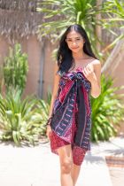 Paréo battements d\'ailes rouge