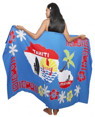 Paro carte Tahiti bleu