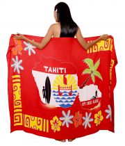Paro carte Tahiti rouge