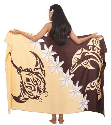 Paro Dauphin marron et crme