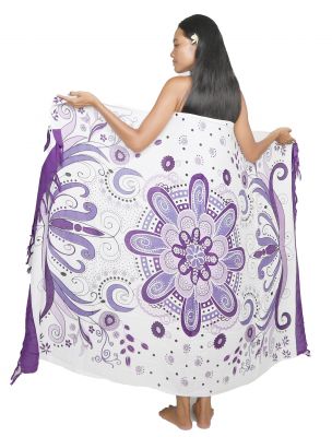 Paro de plage en fleurs violet