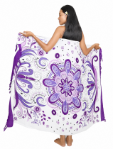 Par�o de plage en fleurs violet