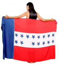 Paréo drapeau de l\'archipel des Tuamotu