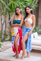 Par&eacute;o drapeau Polyn&eacute;sien fleurie