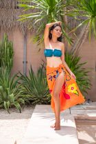 Paréo enfant dauphin orange