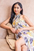 Paréo Feuilles Boréales jaune