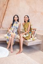 Paréo Feuilles Boréales jaune