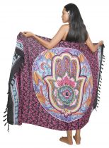 Paréo Hamsa Sérénité violet