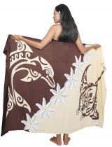 Paréo Harmonie marine beige