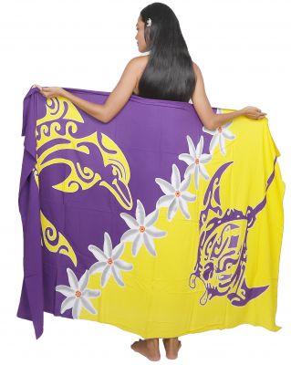 Paro Harmonie marine jaune et violet