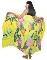 Paréo jardin Tahitien jaune
