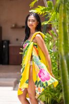 Paréo jardin Tahitien jaune