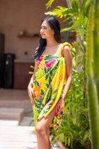 Paréo jardin Tahitien jaune