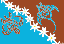 Paro Lagon Tribal bleu et chocolat