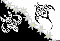 Paro Lagon Tribal noir et blanc