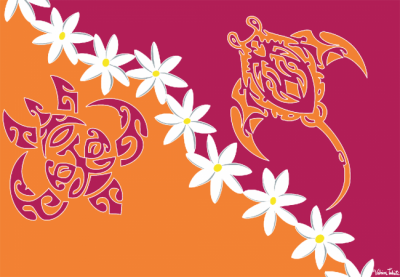 Par�o Lagon Tribal rose et orange