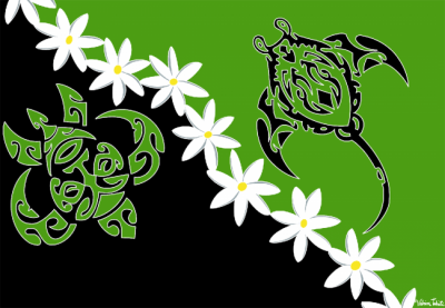 Paro Lagon Tribal vert et noir