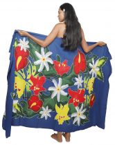 Paréo Lotus bleu nuit