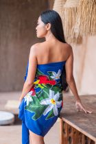 Paréo Lotus bleu nuit