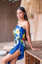 Paréo Lotus bleu nuit