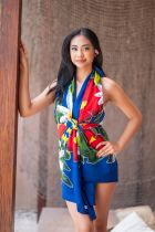 Paréo Lotus bleu nuit