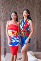 Paréo Lotus bleu nuit