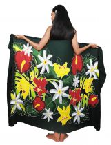 Paréo Lotus vert foncé