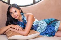 Paréo Mandala océan bleu