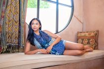 Paréo Mandala océan bleu