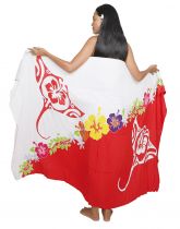 Paro manta double face blanc et rouge