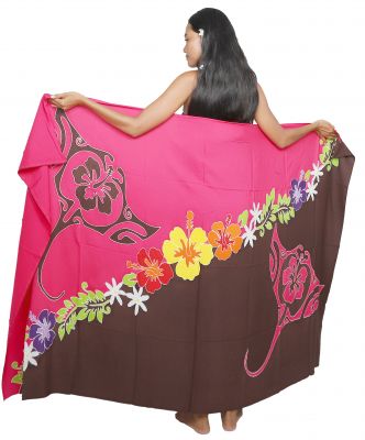 Paro manta double face rose et marron