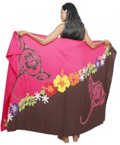 Paro manta double face rose et marron