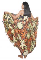 Paréo Oceania Noir et orange