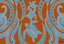 Paro peint mail Tatoo tortue marron