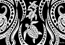 Paro peint mail Tatoo tortue noir