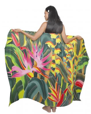 Paro peint main foret Tahitienne 