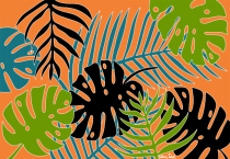 Par�o peint main jungy orange