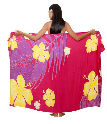 Paro peint main manava fuchsia