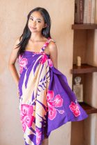 Paréo peint main manava violet