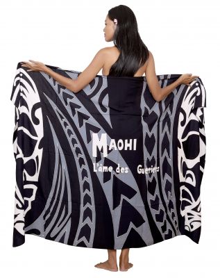 Paro peint main Maohi noir