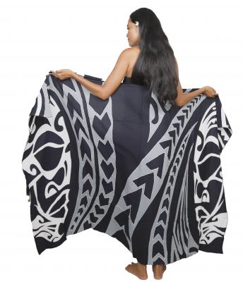 Paro peint main Maohi noir