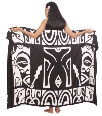Paro peint main Maori noir